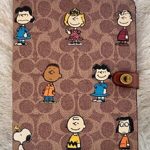 Coach X Peanuts Notebook In Signature Canvas Leather (Brand New)